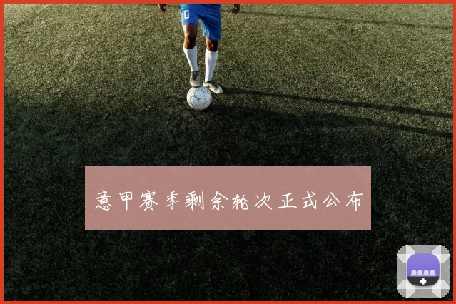 意甲赛季剩余轮次正式公布
